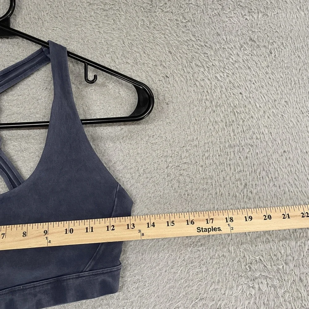 SoulCycle Sports Bra Womens Small‎ Acid Wash Braided Crossback Skull Yoga Gym